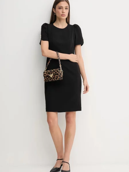 Dkny sukienka mini dopasowana czarny