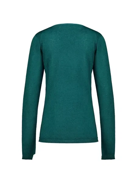 Pulover 120% Lino cu decolteu în V verde