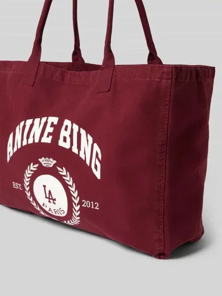 Shopperka Anine Bing płócienna czerwona
