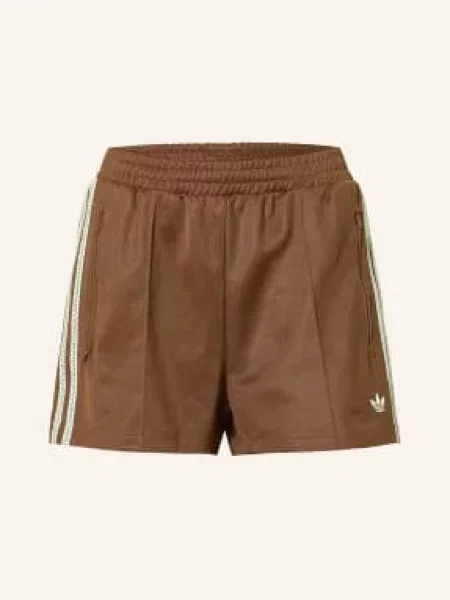 Adidas Originals Šortky Summer Glow S Pruhy hnědá / světle zelená bílá