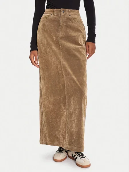 Adidas Spódnica maxi Adibreak brązowy