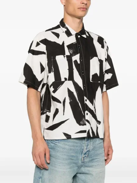 Риза Neighborhood с принт с абстрактен десен