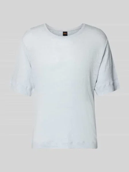Męski t-shirt o kroju regular fit z czystego lnu Boss Orange