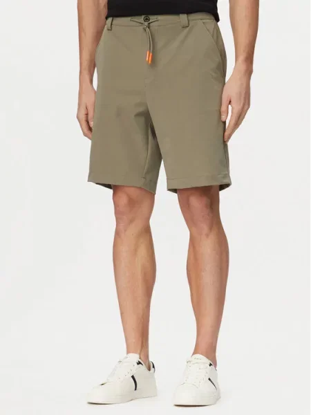 Guess Kratke hlače iz tkanine Khaki