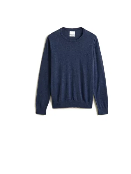 Dzianinowy sweter Gant niebieski