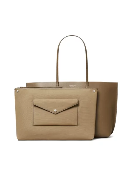 Shopperka Tory Burch skórzana brązowa