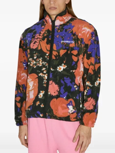 Geacă Awake Ny din fleece cu model floral cu imagine portocaliu
