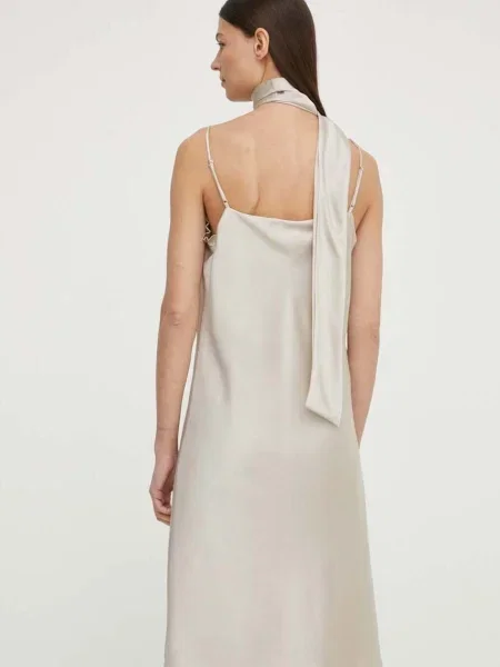 Šaty Bruuns Bazaar AcaciaBBNellie dress mini béžová