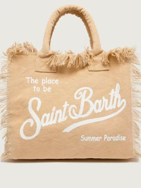 ST.Barth Geantă de plajă Vanity bej