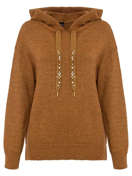 Sweter oversize brązowy