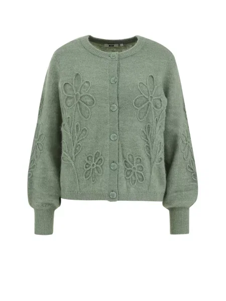 WE Fashion Geacă tricotată verde