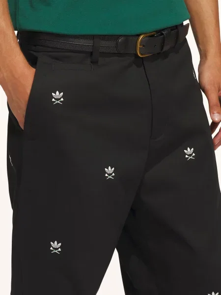 Adidas Originals Golfové Kalhoty Originals Loose Fit černá / zelená bílá
