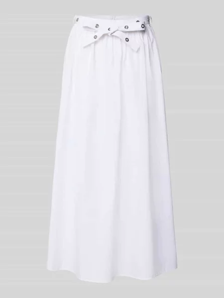 Rozkloszowana spódnica midi z czystej bawełny model C_VIDOL' Boss Orange biała