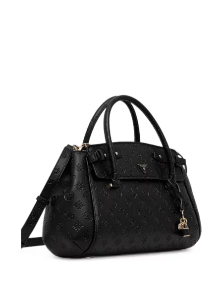 Geantă shopper Guess cu autograf negru