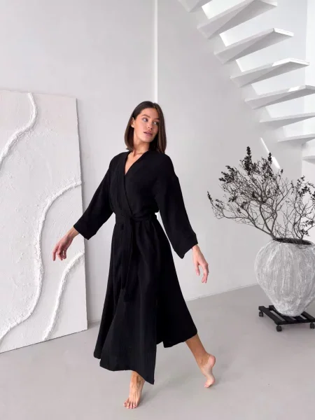 Халат Cosy чорний