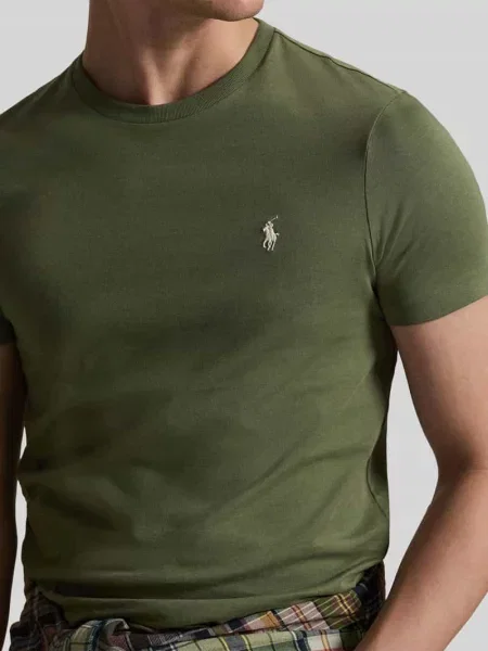 Polo Ralph Lauren Koszulki Mężczyzna L Logo Detail Crew Neck T-Shirt zielony