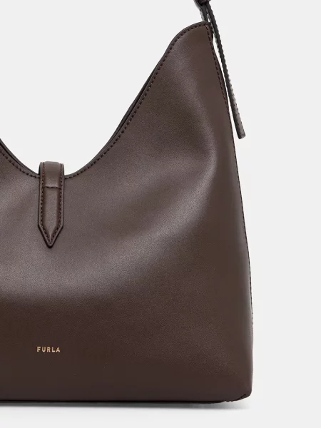 Torebka Furla zamszowa elegancka brązowa