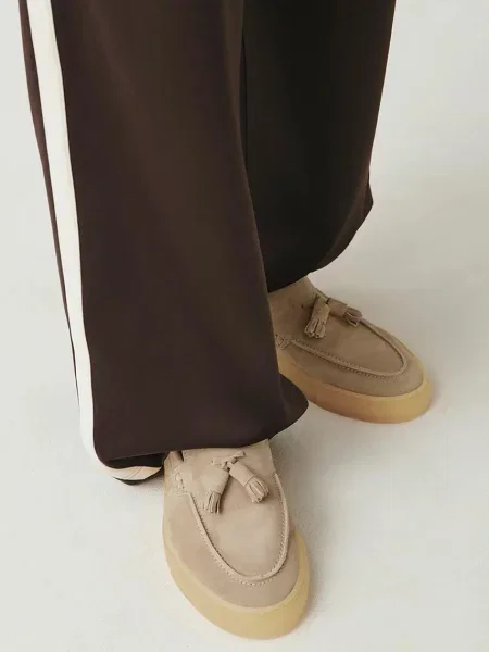 Copenhagen Studios Велурени мокасини suede бежово