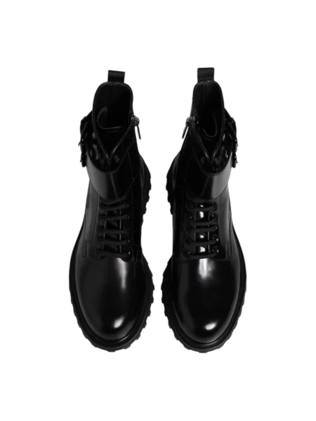 Botki Dolce And Gabbana skórzane czarne
