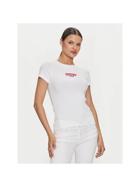 Guess Jeans Póló Slim Fit fehér