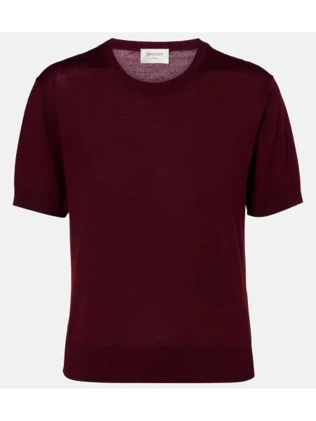 Pulover Saint Laurent de lână bordo