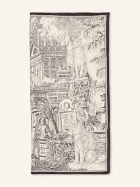 Inoui Editions Hedvábný Šátek Piranesi černá bílá
