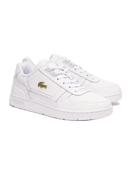 Sneakersy Lacoste skórzane retro białe