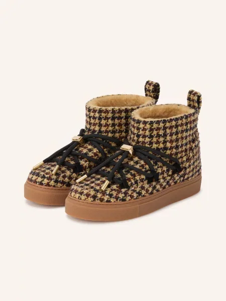 Inuikii Boots Plaid Low béžová / hnědá černá