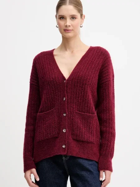 Pulover z dodatkom volne JOYINME Soft Whisper bordo