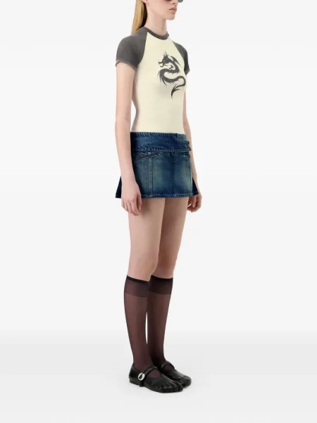 Fustă din denim Coperni albastru