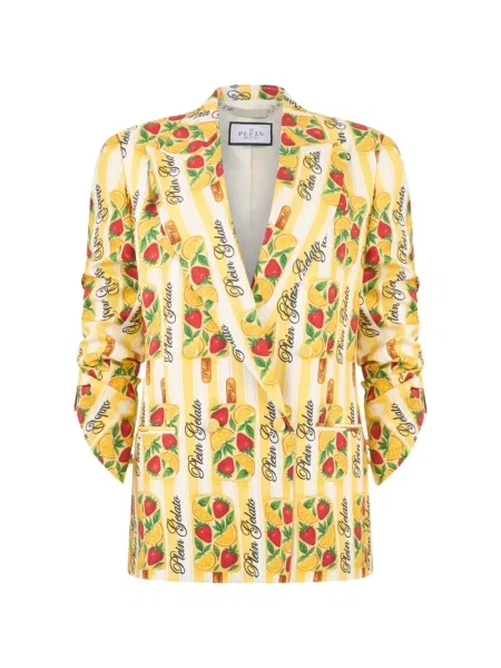 Блейзър Philipp Plein двуредно жълто