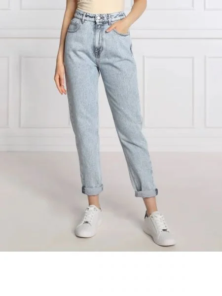 BOSS BLACK blugi mama | mom fit negru