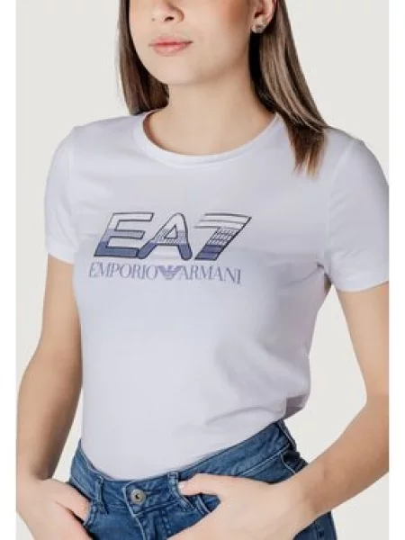 Tričko Emporio Armani Ea7 s krátkými rukávy bílé