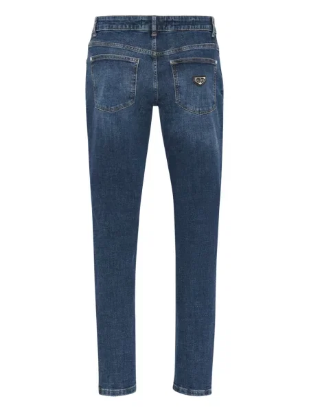 Blugi Philipp Plein cu 5 buzunare albastru
