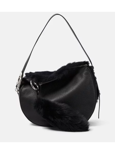 Torebka skórzana Burberry skórzana czarna