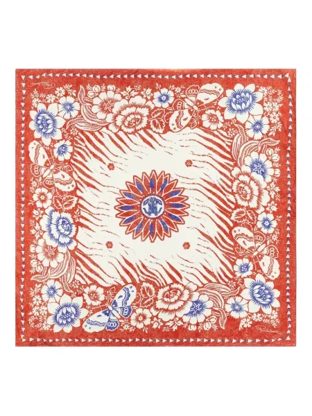 Šal Roberto Cavalli s cvjetnim printom crvena