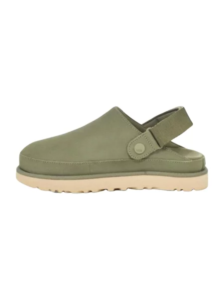 Klapki Ugg skórzane zielone