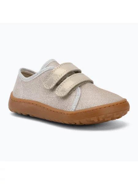 Gyerek barefoot cipők Froddo Canvas gold shine. Méret: 22 EU bézs