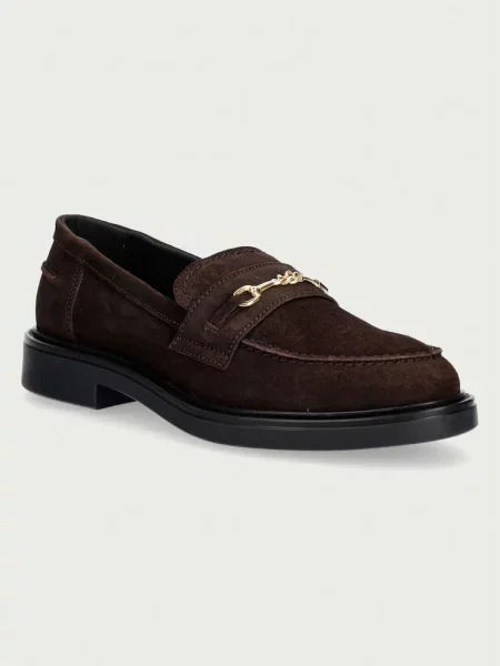 Steve Madden mocasini pentru femei din piele întoarsă Resta maro