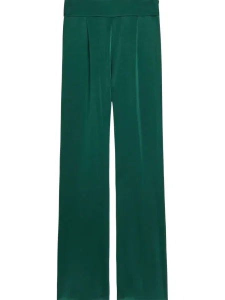 Pantaloni Galvan London plisate verde