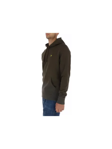 Bluza z kapturem Lyle & Scott z kapturem zielona
