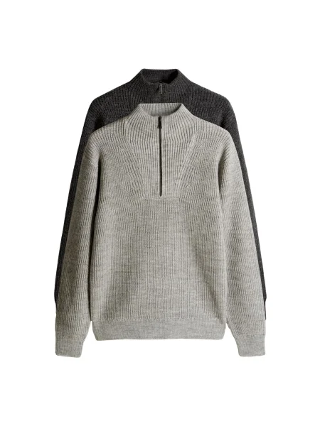 The Set Sveter sivá čierna