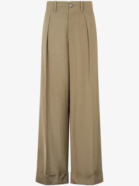 Pantaloni Roberto Cavalli drapate maro