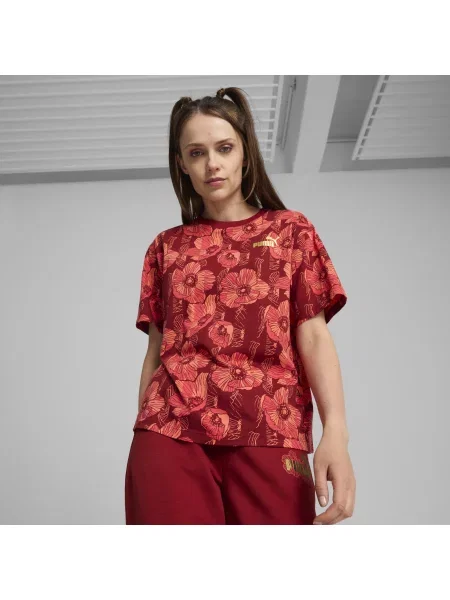 Koszulka z grafiką ESS+ CLASS ACT PUMA Intense Red czerwona
