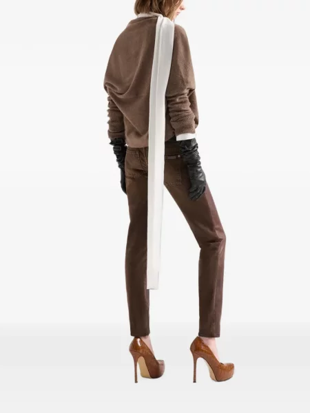 Pulover 7 For All Mankind cu decolteu în V plic maro