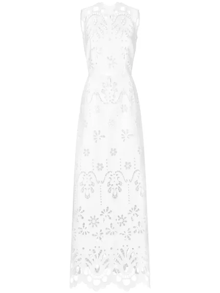 Rochie maxi Dolce & Gabbana de costum stretch alb