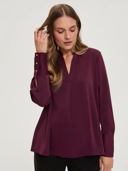 Cămașă Marisse bordo