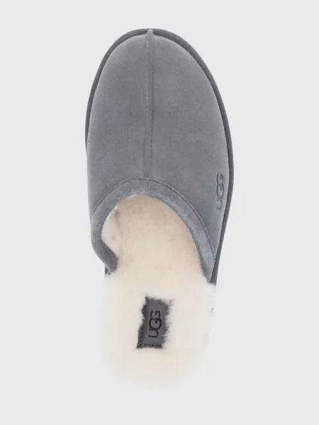 Шерстяные тапочки Ugg с потертостями серые