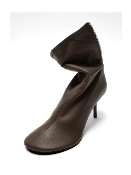 Cropp cizme scurte Acne Studios din piele maro