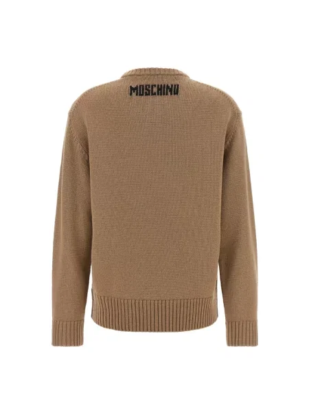 Sweter Moschino wełniany beżowy